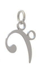 bass clef pendant stainless steel