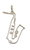 Saxophon Edelstahlanhänger