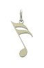 16th note pendant stainless steel