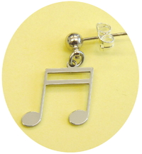 double 16th note earring