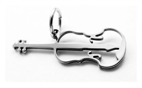 violin pendant stainless steel 22x9x0,8mm