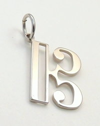 alto clef pendant stainless steel
