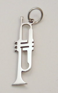 trumpet pendant stainless steel 25x6x0,8mm