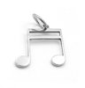 double 16th note pendant stainless steel