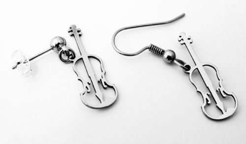 Violine-Ohrringe
