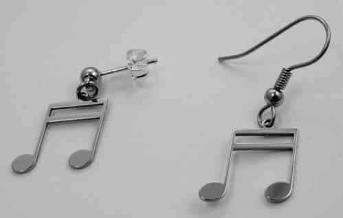 double 16th note earring